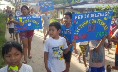 Belén: Niños y niñas del puerto Benavides realizaron campaña de limpieza y Feria del Juego con Ternura